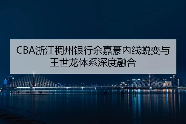 CBA浙江稠州银行余嘉豪内线蜕变与王世龙体系深度融合